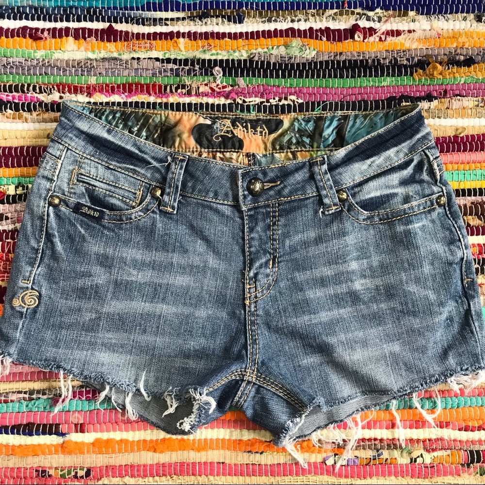Adiktd ~ Cutoff distressed jean shorts